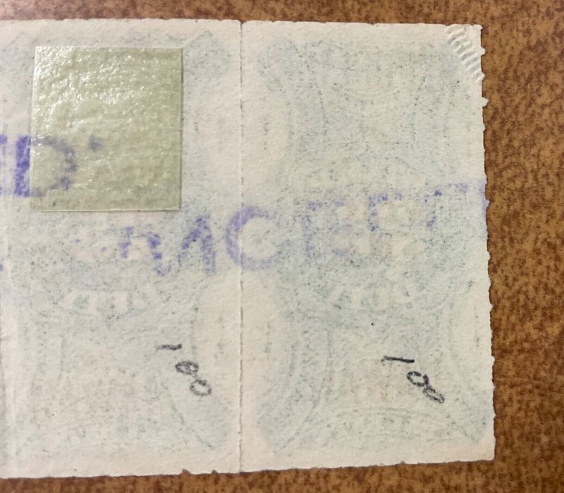 HAWAII  Used  #R8 scarce strip of 3  20c on 25c 