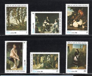 Cuba Sc# 2314-2319  MUSEUM PAINTINGS  art CPL SET of 6  1980  used cto