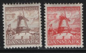 Denmark  B7-B8  MINT HINGED  REMNANTS  SHORT  SET