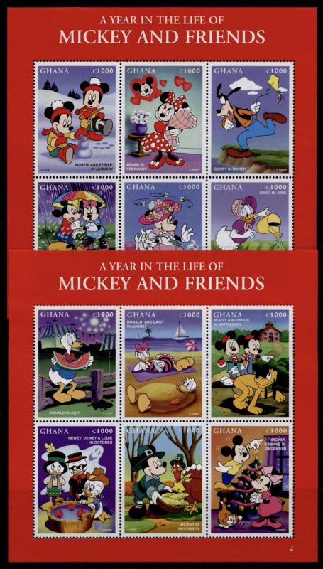 Ghana 2008-9 MNH Disney, Mickey and Friends