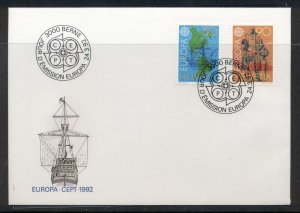 Switzerland 1992 Europa Columbus Discovery of America FDC
