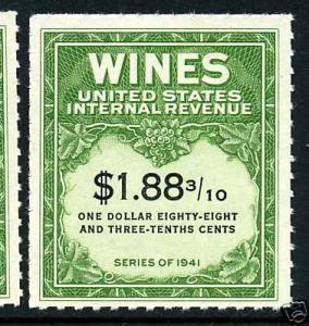 Scott #RE197  Wine Tax Revenue Mint NH (Stock#RE197-2)