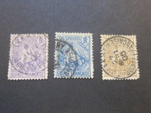 French Guiana 1904 Sc 23,25-6 FU