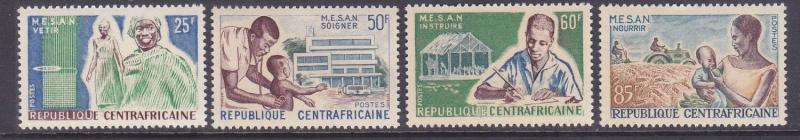 Central African Republic 49-52 MNH 1965 MESAN Movement Complete Set Very Fine