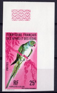 Afars & Issas 1976 Sc#414 PARROT (Psit-tacula Krameri) Single IMPERFORATED MNH