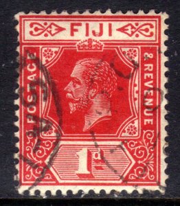 Fiji 1912 - 23 KGV 1d Carmine Used SG 127 ( D520 )