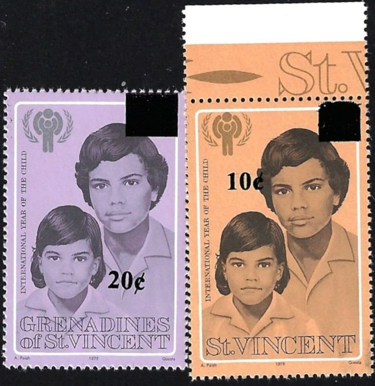 St. Vincent Provisional Overprints International Year of the Child