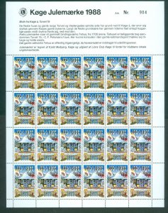 Denmark. 1988 Christmas Sheet. MNH. Lions Club Local. Koge. The House from 1700.