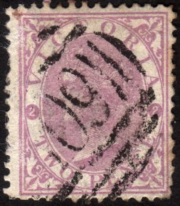 1870, Victoria 2p, Used, Sc 123