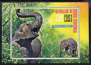 Equatorial Guinea 1976 Asian Animals perf m/sheet (Elepha...