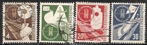 Germany  698-701 Used 1953 Train Exhibition cv $40.25