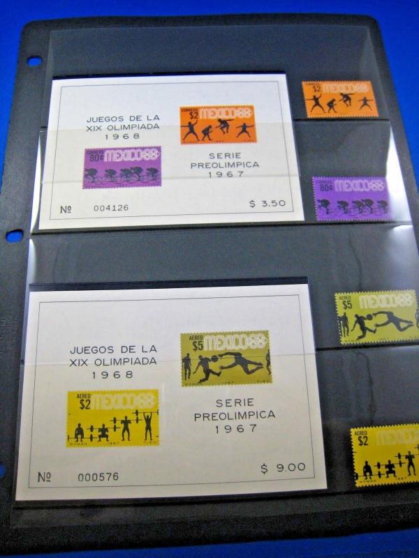 MEXICO  -  SCOTT # 981-985, C328-C331, 983a, 985a, C329a, C331a - OLYMPICS - MNH