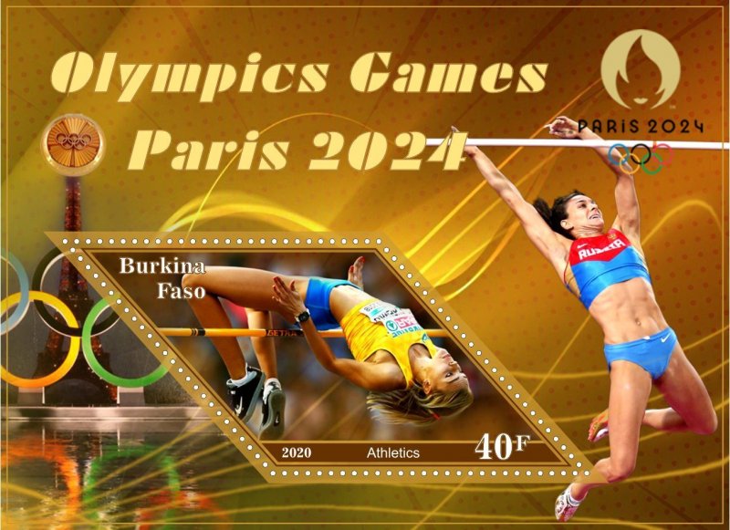 Stamps. Olympic games  2024 in Paris 2020 6 sheets perforated