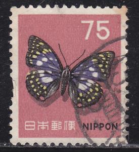 Japan 887A Used 1966 Big Purple Butterfly