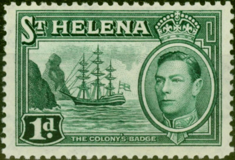 St Helena 1938 1d Green SG132 Fine LMM 