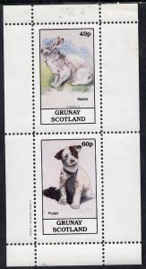 Grunay 1982 Children's Animals (Rabbit & Puppy) perf ...