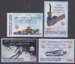 GUINEA Sc# 2157-60 CPL MNH SET of 4 - 2002 SALT LAKE CITY WINTER OLYMPIC GAMES