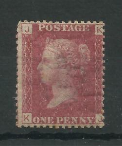 1858 Sg 43, 1d Red Plate 156, (KJ) Lightly Mounted Mint. Cat. £60.00 {AV7-207}