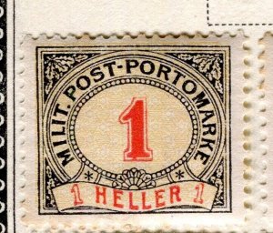 BOSNIA; 1904 early Postage Due issue fine Mint hinged 1h. value