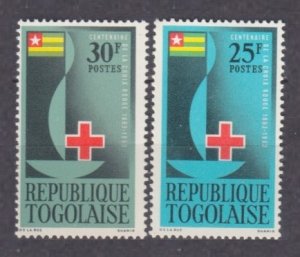 1963 Togo 371-372 100 years of Red Cross 3,60 €