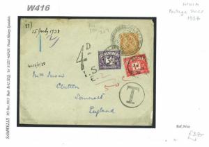 DBW416 1938	INDIA Colaba Underpaid P/dues/Somerset Clutton