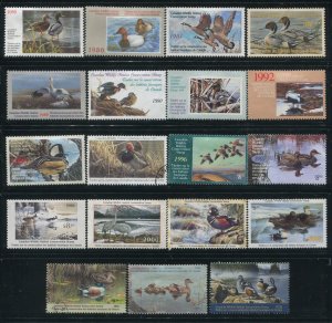 Canada B.O.B./Revenue FWH1//FWH21 Used Wildlife Habitat Conservation Stamps