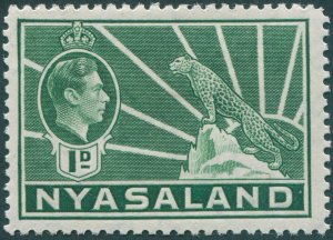 Nyasaland 1942 1d green SG131b unused