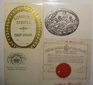 GREAT BRITAIN FILM CENSOR CIRCA 1917 ALSO 2 DIFF SEALS