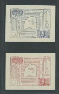 1946 Dayton Philatelic Society 20th Anniversary Celebration 2 Mint Labels-------