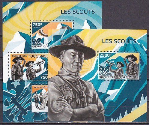 Togo, 2014 issue. Scouting sheet of 4 and s/sheet. ^