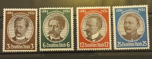 [AG] Germany 1934 Sc #432-435 Mi 540-543 Mint *NH* Mi-CV 225$