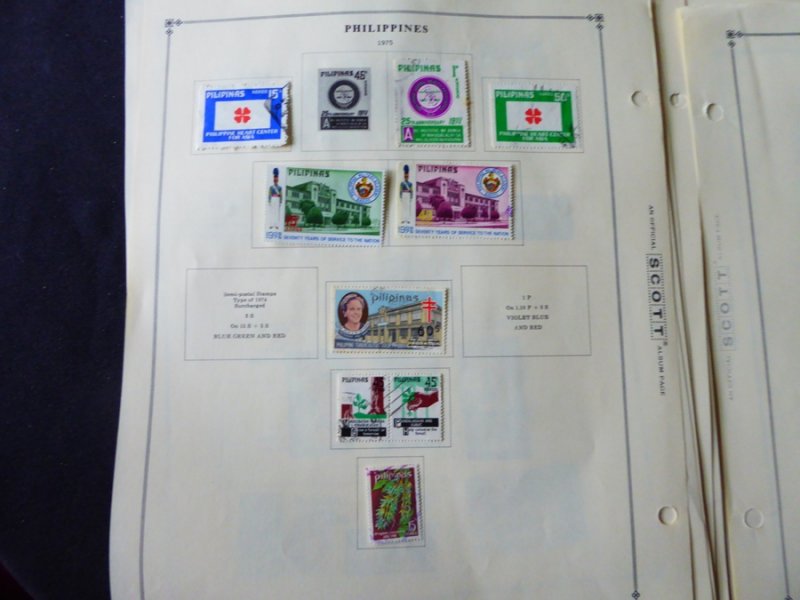 Philippines 1960-1973 Stamp Collection on Scott International Album Pages