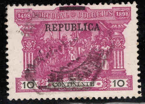 PORTUGAL Scott 194 Used  REPUBLICA Overprint