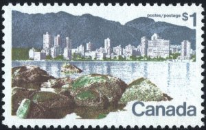 SC#600 $1.00 Vancouver (1972) MNH