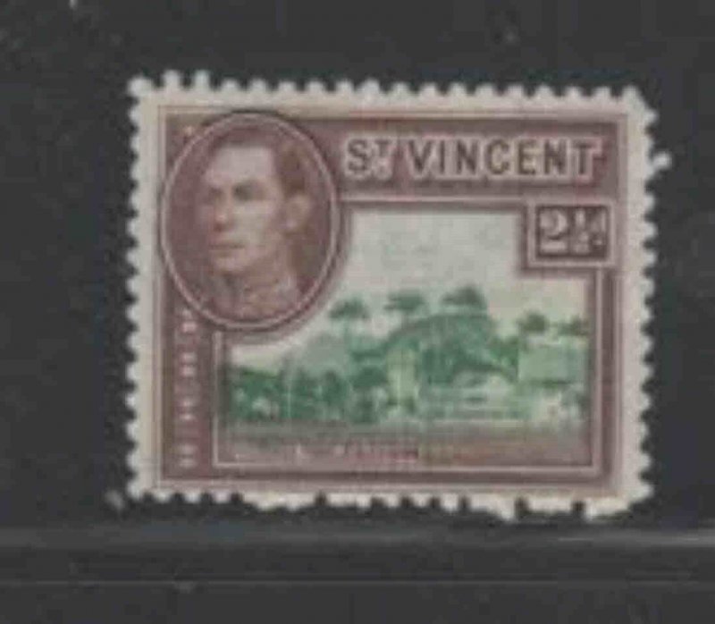 ST. VINCENT #145A 1938 2 1/2p KING GEORGE VI & VICTORIA MINT VF NH O.G