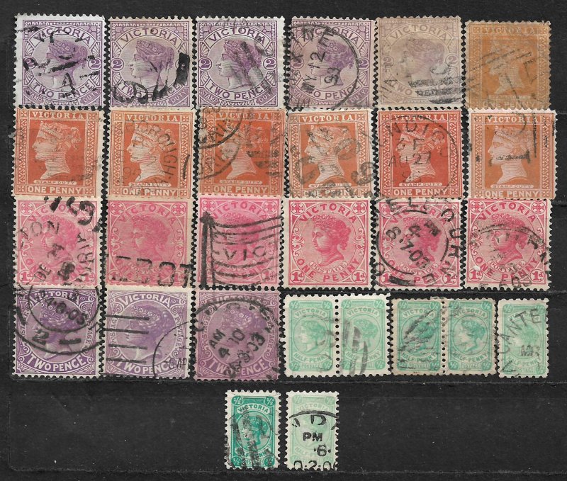 COLLECTION LOT OF 28 VICTORIA 1884+ STAMPS CLEARANCE