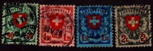 Switzerland 200-203 Coat of Arms 1924