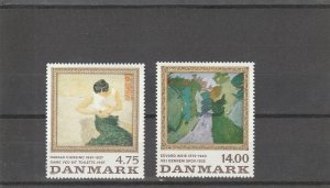Denmark  Scott#  951-952  MNH  (1991 Paintings)