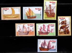 United Viet Nam Scott 2126-2132 Imperforate Ship set