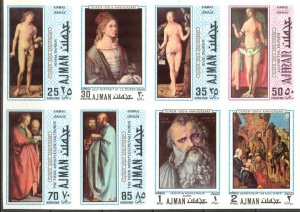 Ajman 1970 Art Paintings A. Durer Sheet Imperf. MNH