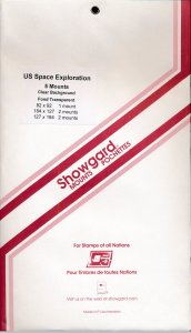 Showgard Stamp Mount Set US Space Exploration Sheets - CLEAR - Pack of 5  PRECUT