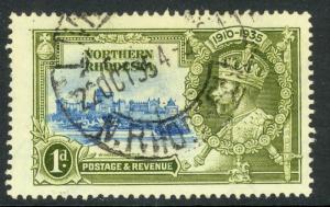 NORTHERN RHODESIA 1935 KGV 1d Silver Jubilee Issue Scott No. 18 VFU