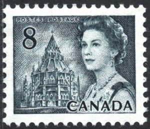 Canada SC#544 8¢ Queen Elizabeth II and Library of Parliament (1971) MLH