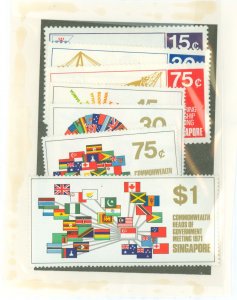 Singapore #126-132  Single (Complete Set)