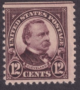 Sc# 564 U.S 1923 Grover Cleveland 12¢ issue unwmk str Edge perf 11 MNH CV $10.50