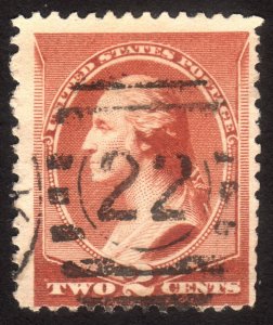 1883, US 2c, George Washington, Used, Sc 210