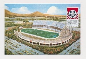D187307 World Cup Soccer Mexico 1986 Maximum Card Mexico Estadio Tecnologico