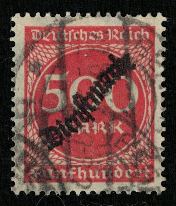 Reich, 500 Mark, overprinted DIENSTMARKE, Germany (T-6649)