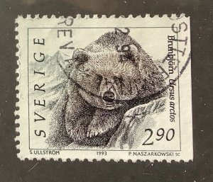 Sweden 1993 Scott 1923 used - 2.90kr,  Wild Animals, Bear