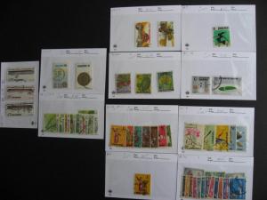 Sales Card/Glassine hoard breakdown SINGAPORE stamps all different,unverified